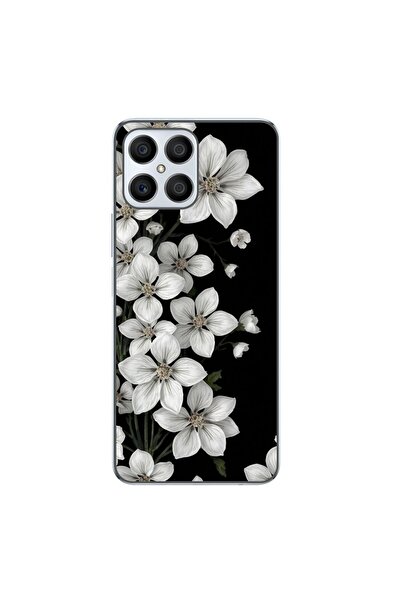 OEM Husa compatibila cu Honor X8 4G Silicon Gel Tpu Model Pure White Flowers
