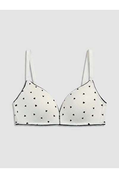 LC Waikiki Sutien triunghiular fără armătură, fără burete, cu model inimioare