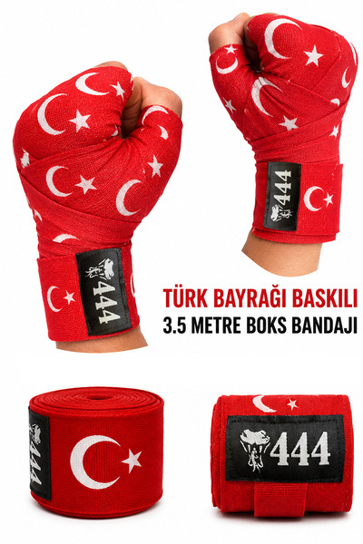 GAZELMANYA Bandaj de box cu steagul turcesc Moon Star Box Kickbox Muay Thai S...