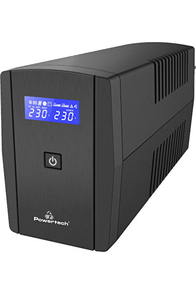 POWERTECH PT-1296 UPS Διαδραστικό με την ηλεκτρική δίαυλο 1100VA 660W με 2 πρ...
