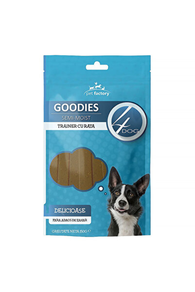 4dog Rewards for Adult Dogs, GOODIES Trainer, Duck Strips, 150g