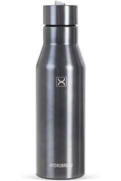 Hydrobrew Steel Water Bottle, 750ml, Grey