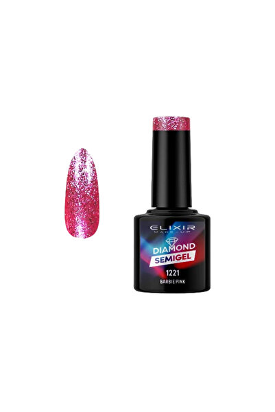 Elixir LASER DIAMOND SEMI GEL (ΗΜΙΜΟΝΙΜΟ ΒΕΡΝΙΚΙ) -1221 (BARBIE Pink) 8ML