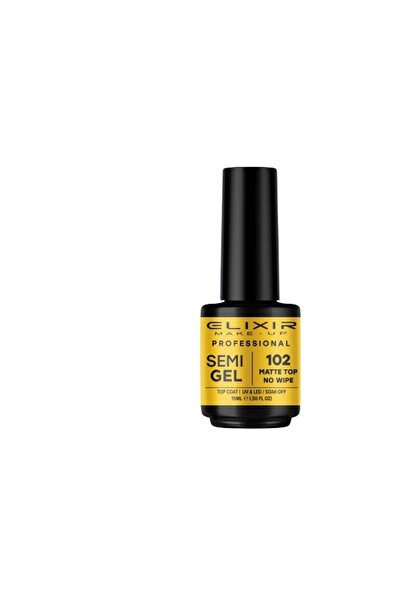 Elixir SEMI GEL (ΗΜΙΜΟΝΙΜΟ ΒΕΡΝΙΚΙ) - 102 (MATTE TOP COAT NO WIPE) 15ML