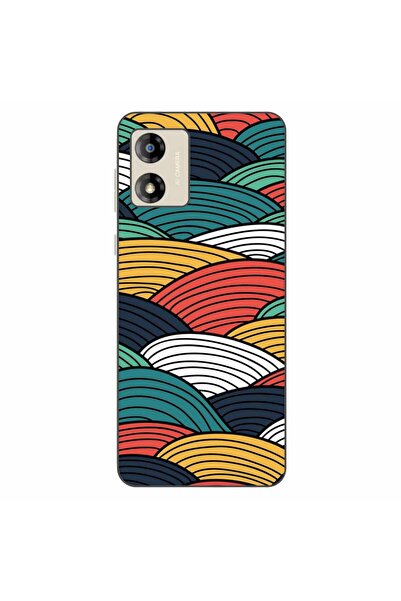 OEM Husa compatibila cu Motorola Moto E13 Silicon Gel Tpu Model Abstract Stri...