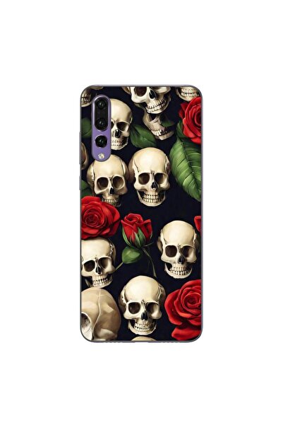 OEM Husa compatibila cu Huawei P20 Pro Silicon Gel Tpu Model Skulls and Roses