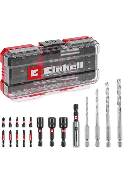 Einhell Orijinal S-CASE 18 parça darbeye dayanıklı aksesuar seti (25 mm bitle...