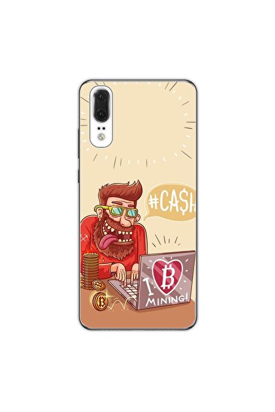 OEM Husa compatibila cu Huawei P20 Silicon Gel Tpu Model BTC Mining