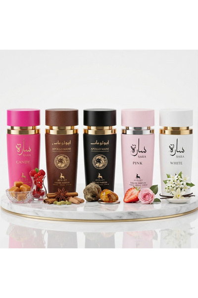 Ayelet Set of 5 Oriental Perfumes 100ML (3xWoman + 2xMan) - Sara Candy + Apol...