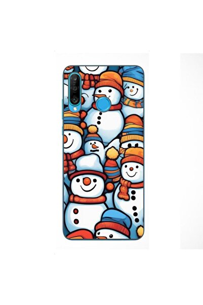 OEM Калъф, съвместим с Huawei P30 Lite, силиконов гел TPU модел с десен на сн...