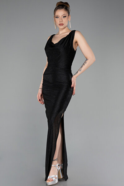 Efelif Sleeveless Degaje Collar Long Glitter Homecoming Dress Abu41203