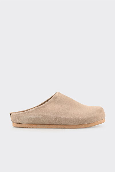 Elle Shoes Vizon Deri Kadın Terlik