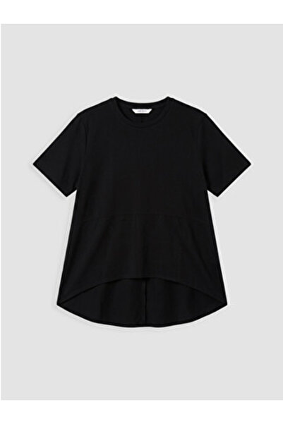 LC Waikiki New Season Black 100% Cotton Women's T-Shirt