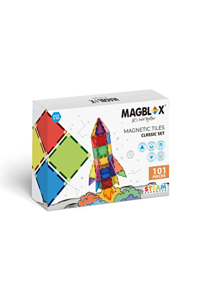 Magblox ®   Kompletní sada horních a dolních dílů, 101 kusů – Magnetické tabu...