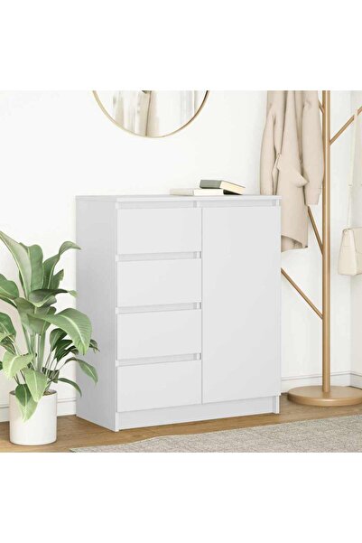 vidaxl Συρταριέρα Λευκή 71x35x84 εκ. από Συνθετικό Ξύλο