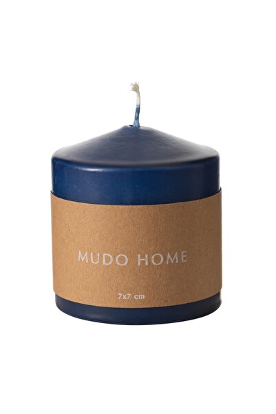 Mudo Concept SÜTUN MUM LACİVERT 7X7 CM