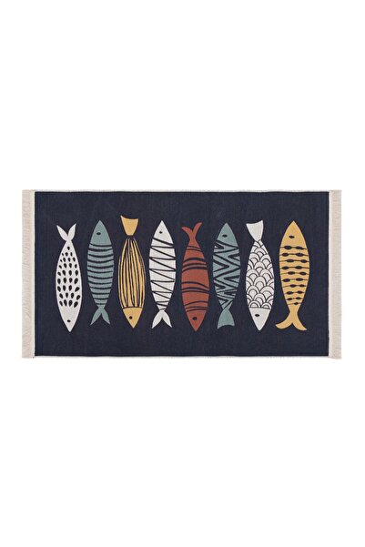 Mudo Concept LARISSA RENKLİ FISH KİLİM LACİVERT 80X150 CM