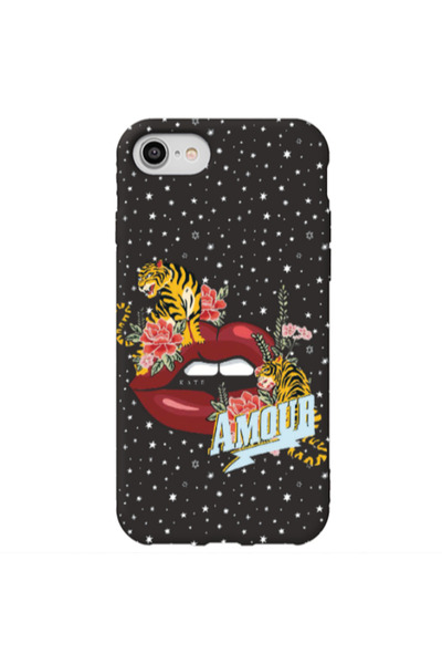 Other Apple iPhone SE 2020 Amour Black Colored Silicone TPU Θήκη