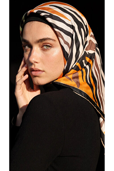 Levidor Crystal Scarf Zebra Pattern Black Mustard