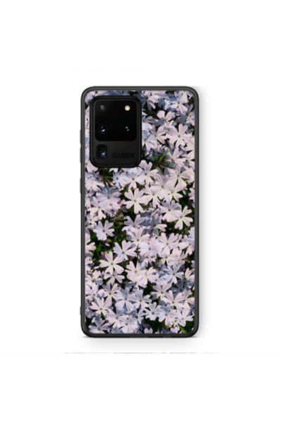 Other Samsung S20 Ultra Flowers white Black Glossy Θήκη