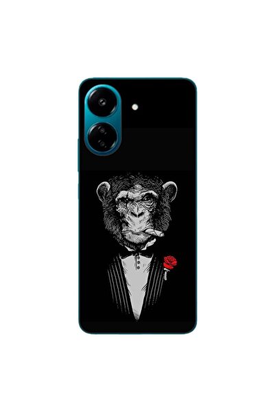 OEM Husa compatibila cu Xiaomi Redmi 13C 4G Silicon Gel Tpu Model Cigar Monkey