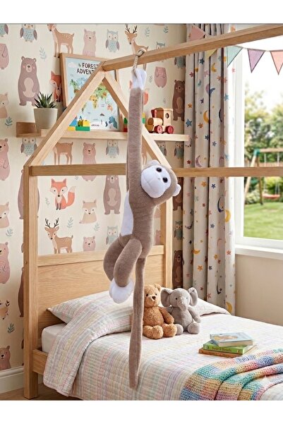 ALLORA Elleri yapışan oyun ve uyku arkadaşı peluş maymun(80 Cm)