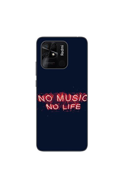 OEM Case compatible with Xiaomi Redmi 10C Silicon Gel Tpu Model No Music No Life