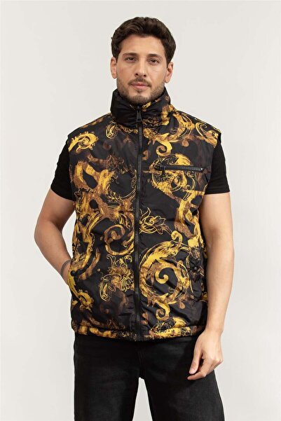 VERSACE JEANS COUTURE 76GAU422CQS85 REV. WATERCOLOR OUTERWEAR Siyah