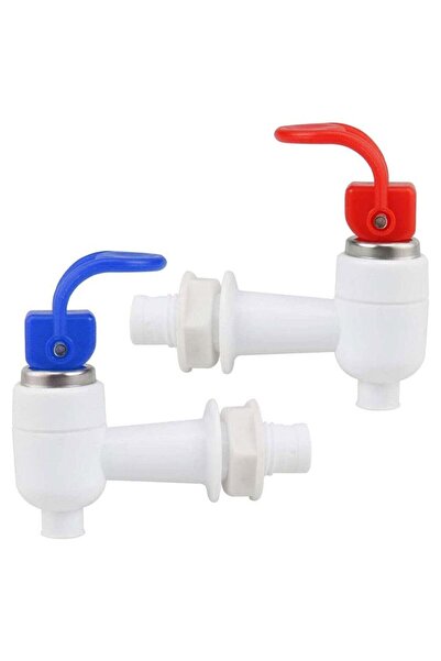 Duravel Water Dispenser Valve Spigot Replacement, Hot and Cold Taps, White wi...