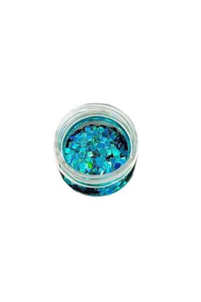 Deve Pigment glitter holografic patrat 3mm, art line DEVE, 10gr sclipici verd...