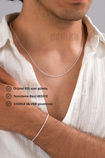 esdika 925 AYAR GÜMÜŞ LOVE KOLYE BİLEKLİK SET • PREMİUM STERLİNG SİLVER • EDG...