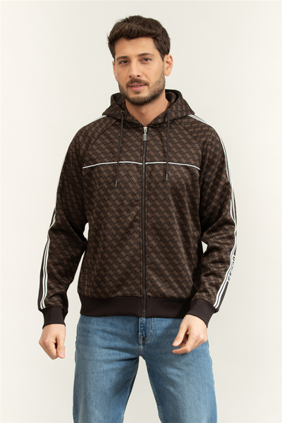 Guess Parimo Erkek Aktif Fermuarlı Sweatshirt Çok Renkli