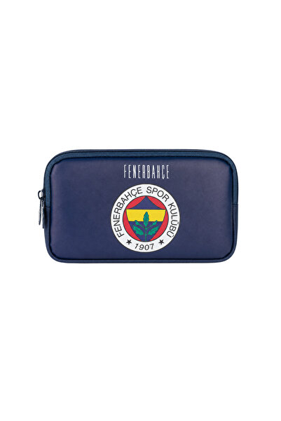 Fenerbahçe Lisanslı Logo Baskılı Kalemlik - Lacivert 2 Bölmeli Kalem Çantası