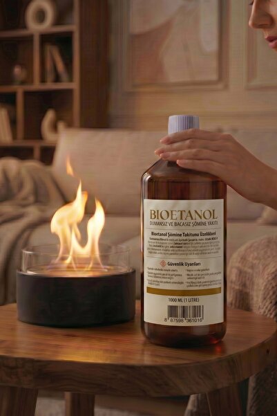 Technow 1000ml Kokusuz ve Dumansız Yüksek Kaliteli Bioetanol Şömine Yakıtı 1 Litre
