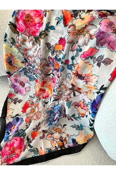 Modario Si̇yane Natural Scarf Pattern 4 - 19