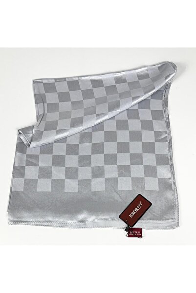 KROREN Crepe Jacquard Checkered Pattern Shawl - 70 X 190 - 7379-311