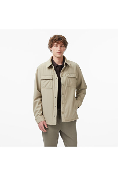 Nautica Erkek Bej Regular Fit Su Geçirmez Ceket