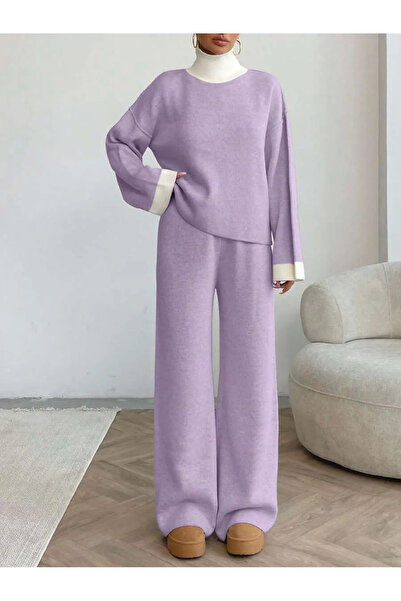 Iuliashop Knitted Set with Ronna Lilac Pants - S