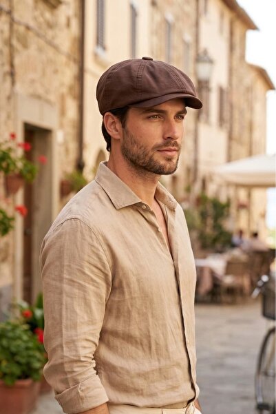 Hat Town Men's Cotton 8-Piece Newsboy Gatsby Cap Hat - Peaky Blinders Style