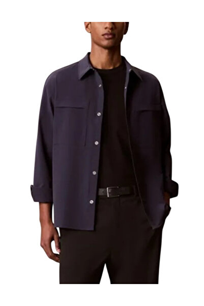 Calvin Klein Ανδρικό Overshirt Μπλε LV04LF107G-CCI