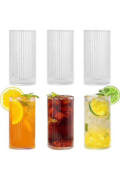OEM Set de 6 pahare de sticlă pentru băuturi, 405 ml