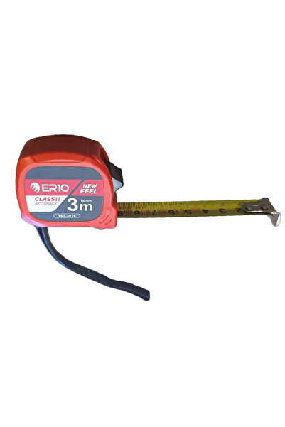 ER10 Şerit Metre Plastik ABS Çift Kilitli 3mx16mm T63-3016