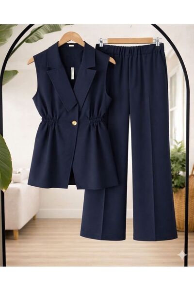 YILMAZBARMAZ Double Suit with Side Gathered Detail Vest