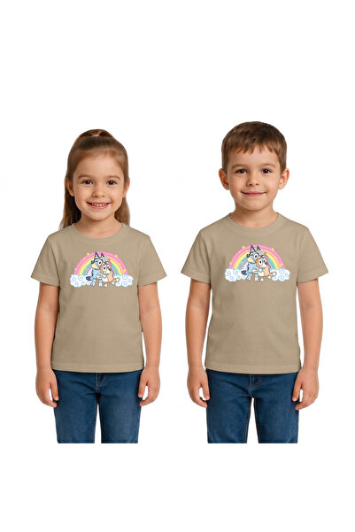 URBANTRENDSTORE Bluey Rainbow prilagođeni dizajn unisex majica za devojčice i...