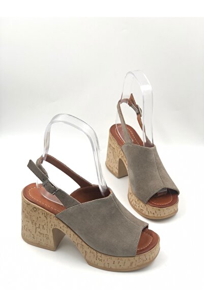 WOTS FASHION Wots hakiki süet sandalet