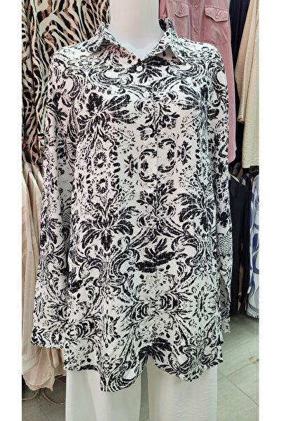 LADY TARZ Kadın büyük beden (2XL-5XL) viskon gömlek
