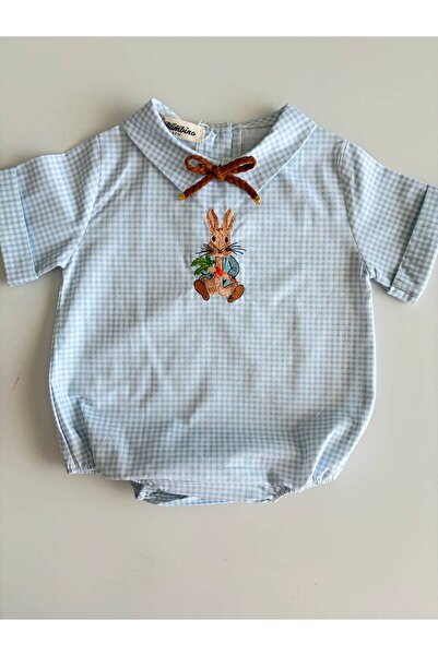 il mio bambino 100% Cotton Fabric and Handmade Peter Rabbit Embroidered Baby ...