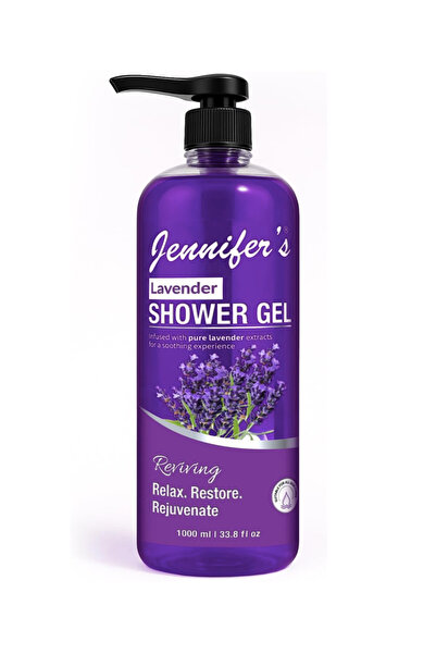 Jennifer's جل الاستحمام باللافندر من جينيفر 1 لتر - غني بمستخلصات اللافندر ال...