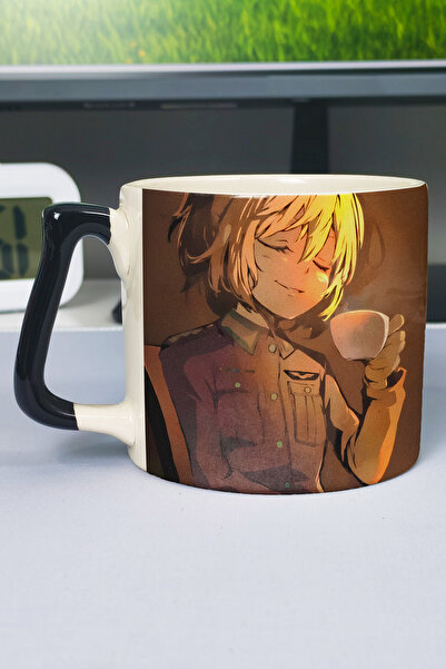ZipZap Youjo Senki Anime Printed Ceramic Luxury Mug (1 Piece) Custom Black Ha...