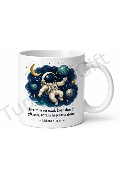 Tupya Gift Astronaut Dad Written Space-Themed Mug Cup Father's Day Gift